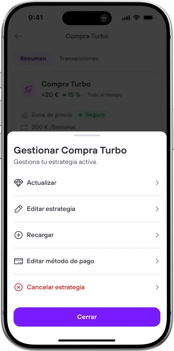 Abre Turbo Compra y selecciona Actualizar.