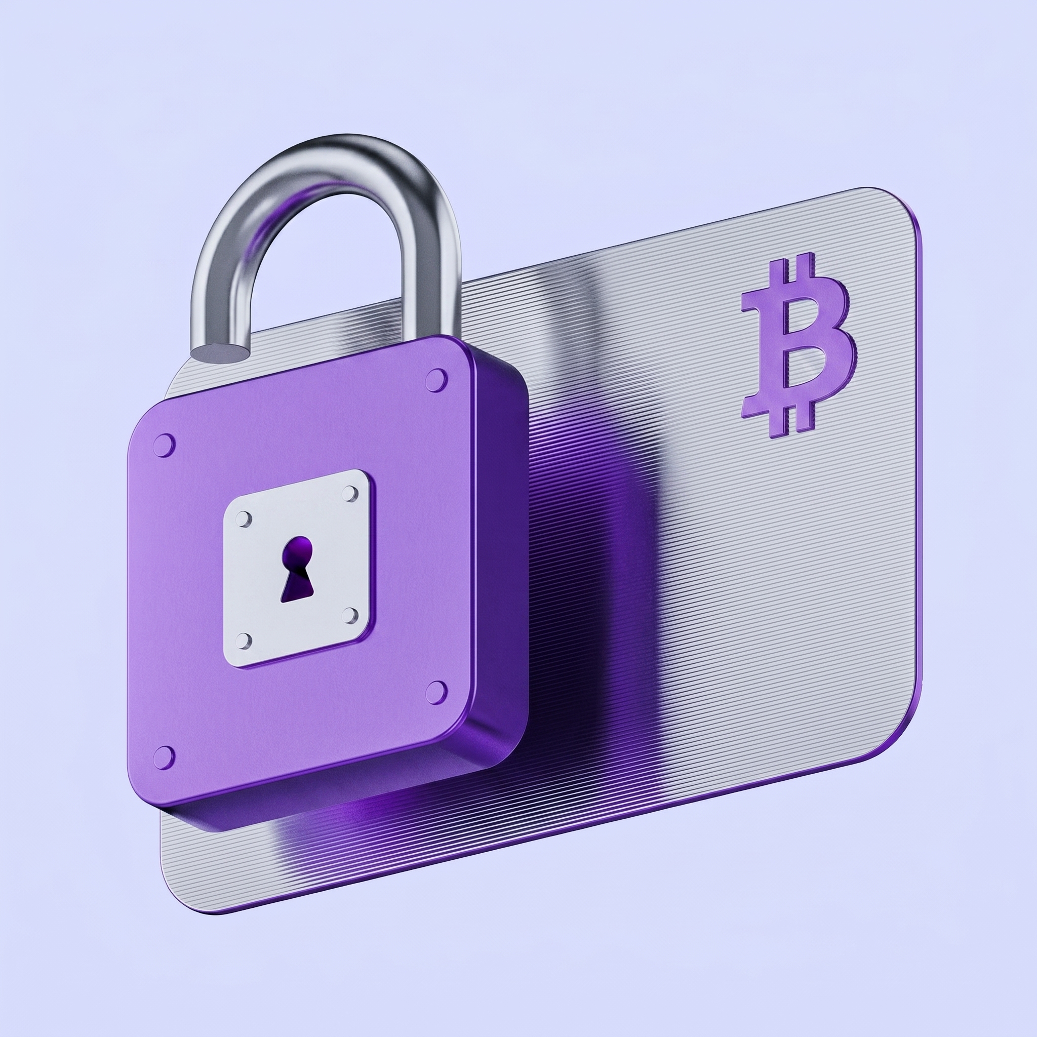 Padlock with Bitcoin